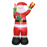Santaco Inflatable 2.4M Santa Claus LED Christmas Decor - Low Angle