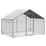 Pawz 200x300x194cm Large Metal Walk-in Chicken Coop Cage - Low Angle