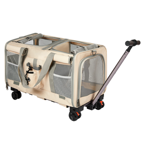 Pawz Pet Carrier 4 Wheel Portable Rolling Foldable-1954802466600128520