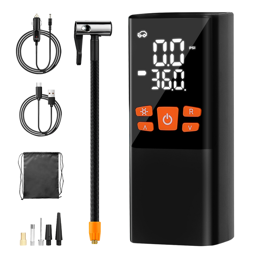 Traderight 150PSI 6000mAh Cordless Tire Inflator Dual Power-2006733387611639816