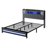 Levede Queen Bed Frame with Storage Headboard RGB LED-2006732901781213192