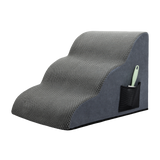 Pawz 3 Steps Pet Stairs Dog Ramp High Density Foam Grey-2018816769506021384