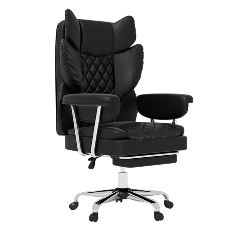 Levede Gaming Office Chair High Back PU Leather Black-2018816911453851656