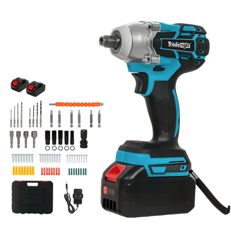 Traderight Impact Wrench 21V Cordless,73pcs,550Nm 2x4.0Ah-1960920173313658888