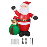 Santaco Christmas Inflatable Outdoor Santa Claus Elk 2.2M Xmas Decoration Light-2006733374424748040