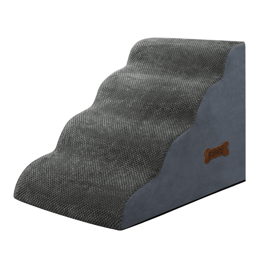 Pawz 4 Steps Pet Stairs Dog Ramp High Density Foam Grey-2018816756843417608