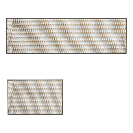 Marlow Kitchen Rug 2PCS Woven Non Slip Absorbent Grey-2018816694125989896