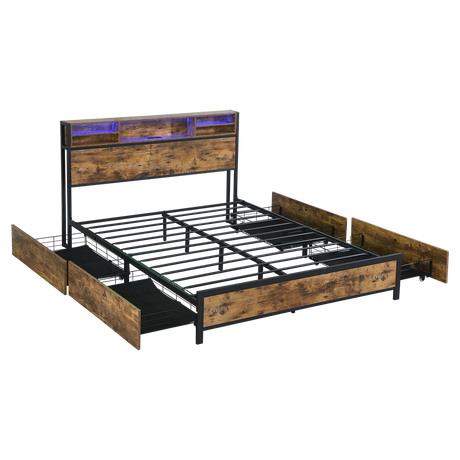 Levede bed frame queen-2006732862589636616