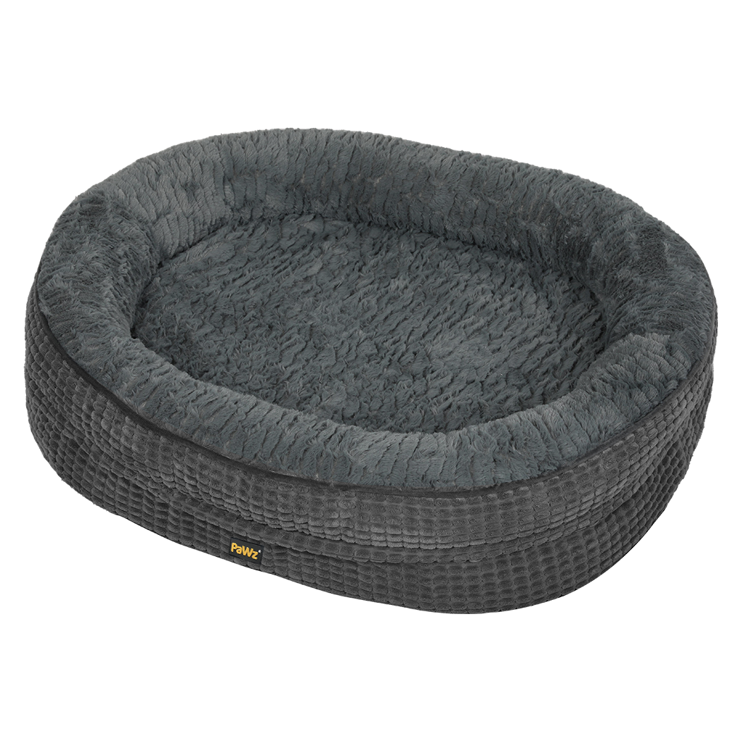 Pawz Orthopedic Plush Dog Bed Soft Washable Pet Bed Grey Cosy Cushion L Size-2011971116356210696