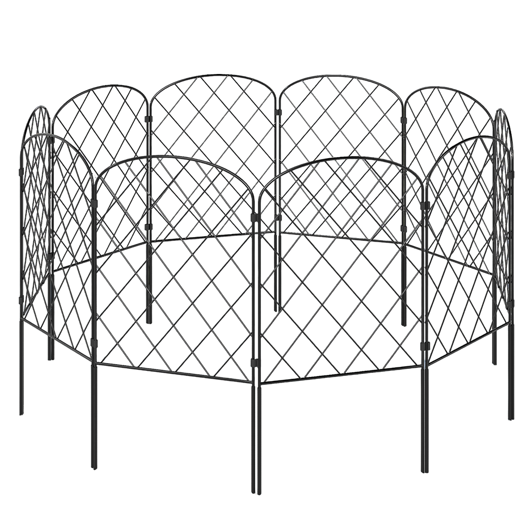 Mountview 10 Pcs Garden Fence Border Rustproof Metal-2006733422399197191
