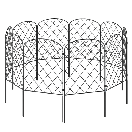 Mountview 10 Pcs Garden Fence Border Rustproof Metal-2006733422399197191