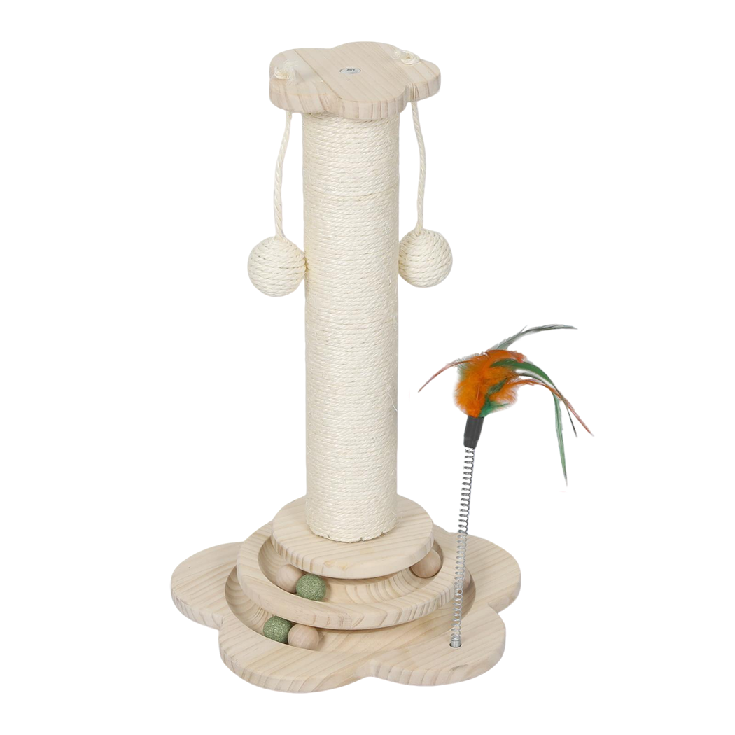 Pawz Cat Scratcher Wooden Scratching Post-2006732788295929864