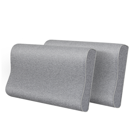 Dreamz Memory Foam Pillow Pillowcase Supprt Grey Rebound-2006732704422432776