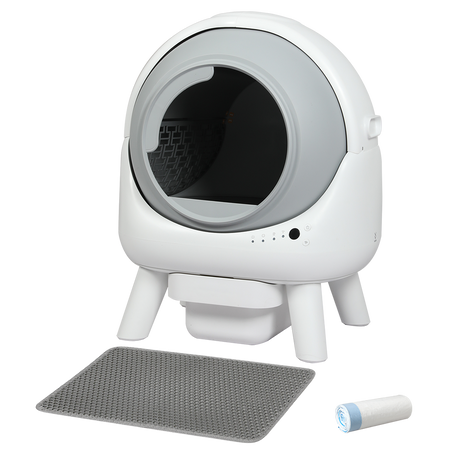 PaWz Smart Self Cleaning Cat Litter Box APP Control White-2018816915941756936