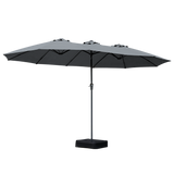 Centra 4.5M Double-sided Patio Umbrella Outdoor Umbrella Base Stand Grey-2018816843556458504
