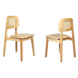 Levede 8x Rattan Dining Chair Wooden Kitchen Chair - Low Angle