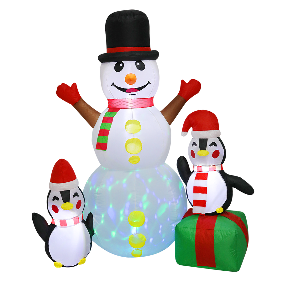Santaco 1.8M Inflatable Christmas Snowman LED Lights-2006733375020339208
