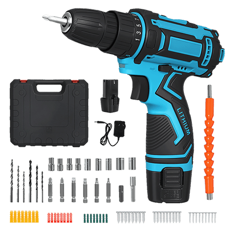 Traderight 12V Cordless Drill Kit 2.0Ah with 74pcs Set-2018816701663154184