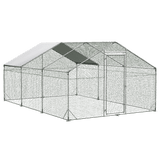 Pawz 600x300x194cm Large Metal Walk-in Chicken Coop Cage - Low Angle