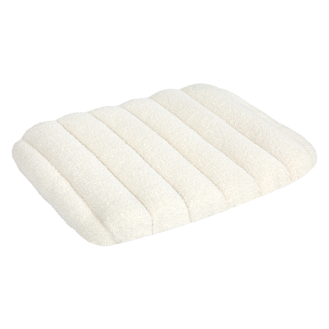 Pawz M Size Orthopedic Dog Bed with Sherpa Plush Removable Cover in White-2018816699154960392