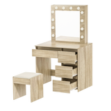 Levede Dressing Table Stool Set Makeup Mirror Led-2006732743878250505