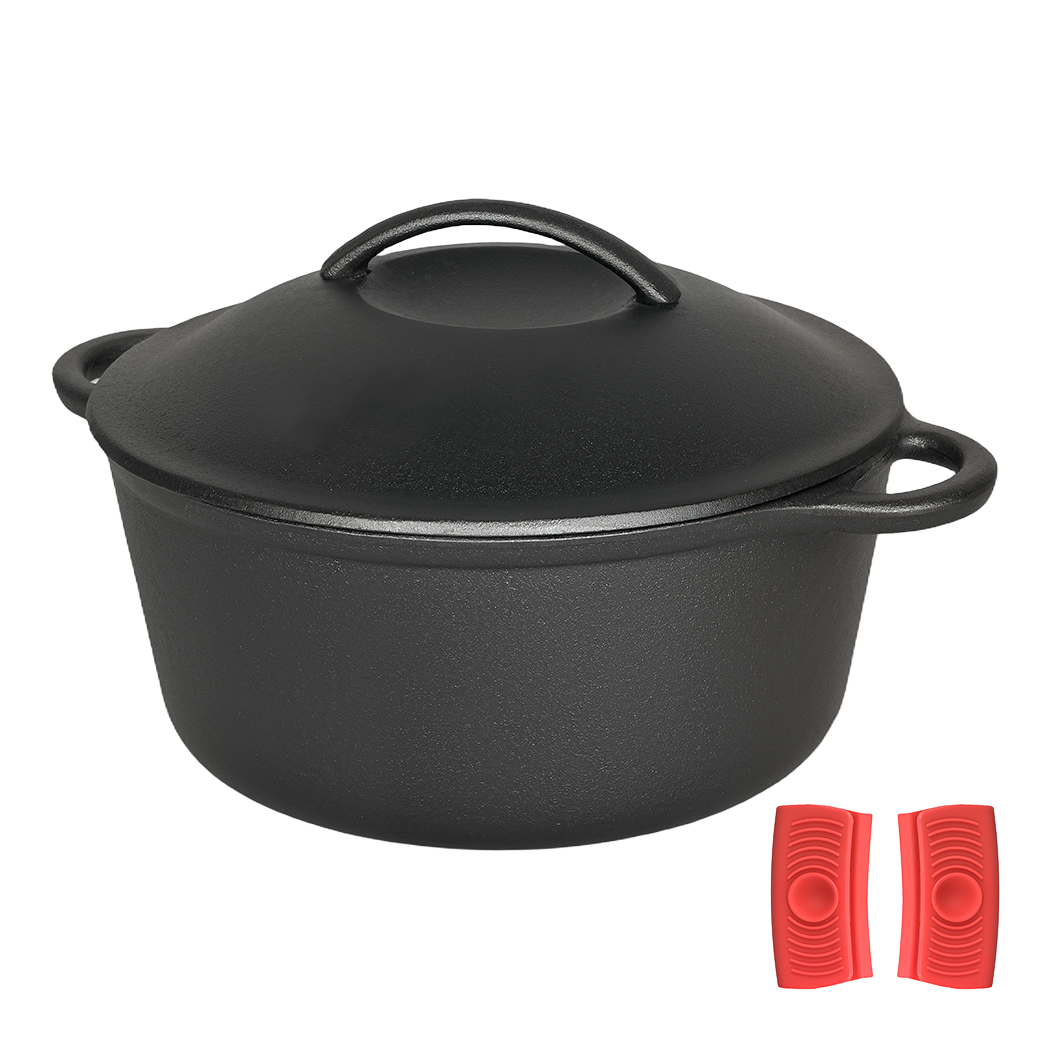Pawz 6.6L Cast Iron Dutch Oven Heavy Duty Casserole Pot-2011971112291930120