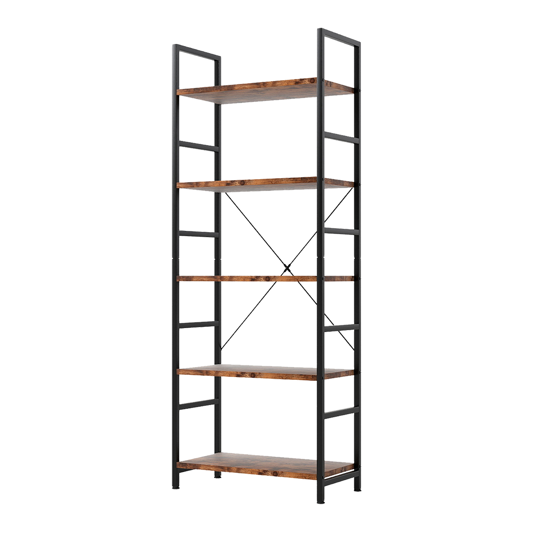Levede 5-Tier Industrial Bookshelf Bookcase 157.5cm-1960920171552051208