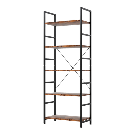 Levede 5-Tier Industrial Bookshelf Bookcase 157.5cm-1960920171552051208