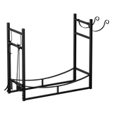 Moyasu Firewood Rack Fireplace Tool Log Holder - Low Angle