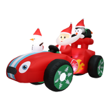 Santaco Christmas Inflatable 2.4M Santa Racing Sleigh - Low Angle