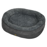 Pawz Orthopedic Plush Dog Bed Soft Washable Pet Bed Grey Cosy Cushion M Size - Low Angle