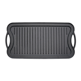Toque 50.5cm Reversible Cast Iron Griddle Pan Non-Stick - Low Angle