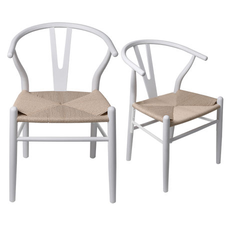 Levede 8x Dining Chairs Wooden Hans White-2006732723414241288