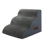 Pawz 3 Steps Pet Stairs Dog Ramp High Density Foam Grey-2006732707169701896