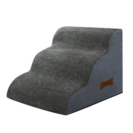 Pawz 3 Steps Pet Stairs Dog Ramp High Density Foam Grey-2006732707169701896
