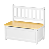 Levede 2-In-1 Kids Toys Storage Bench Box Wooden Chair - Low Angle