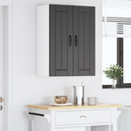 Wall Cabinet LUCCA 2 pcs Black Engineered Wood