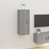 Wall Mounted TV Cabinet Grey Sonoma 40x34.5x100 cm - Front View