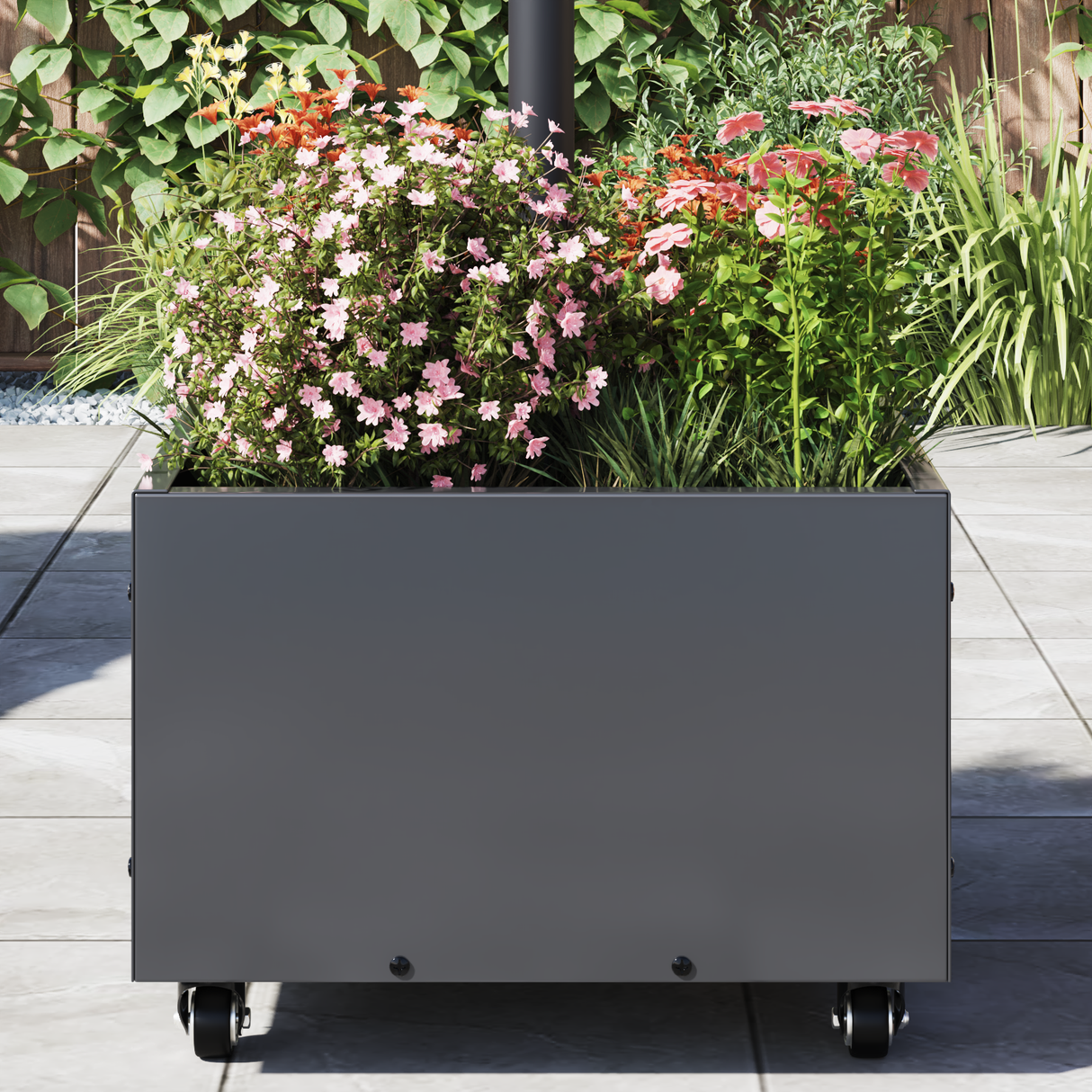 Parasol Base Manual Anthracite 45 x 45 x 45 cm Steel