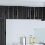 Wall Cabinet LUCCA 2 pcs Black Engineered Wood
