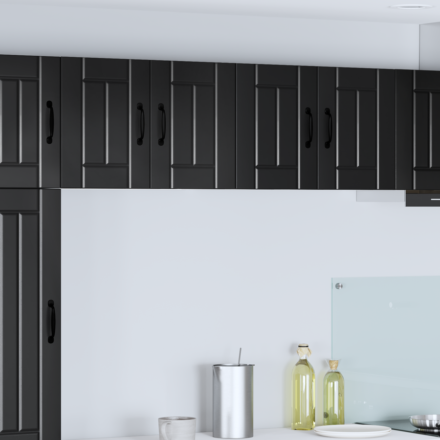 Wall Cabinet LUCCA 2 pcs Black Engineered Wood