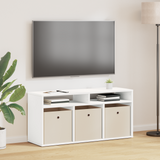 Lowboard with Drawer White 102 x 32 x 48.5 cm - Side View