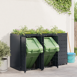 Wheelie Bin Storage for 3 Bins Anthracite 204 x 77,5 x 121,5 cm - Top-Down View