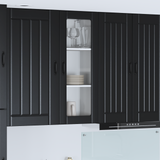 Wall Glass Cabinet LUCCA Black 40 x 31 x 100 cm Engineered Wood