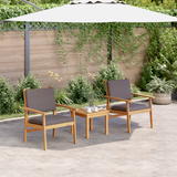 Garden Sofa Set with Cushion 3 pcs Brown Solid Acacia wood