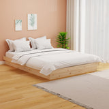 Bed Frame without Mattress Solid Wood 135x190 cm
