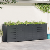 Wheelie Bin Storage for 5 Bins Anthracite 340 x 77,5 x 121,5 cm - Side View