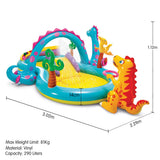 Intex 57135NP Dinoland Play Centre Inflatable Kids Pool with Slide - Low Angle