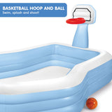 Intex 57183NP Shootin Hoops Basketball Inflatable Family Pool - Front View