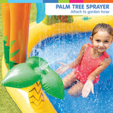 Intex 57444 Dinosaur Play Centre Kids Inflatable Pool with Water Slide - Top-Down View